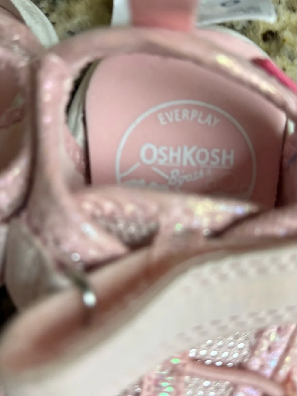 OshKosh B'gosh Light Pink Toddler Sneakers with Hook-and-Loop Strap